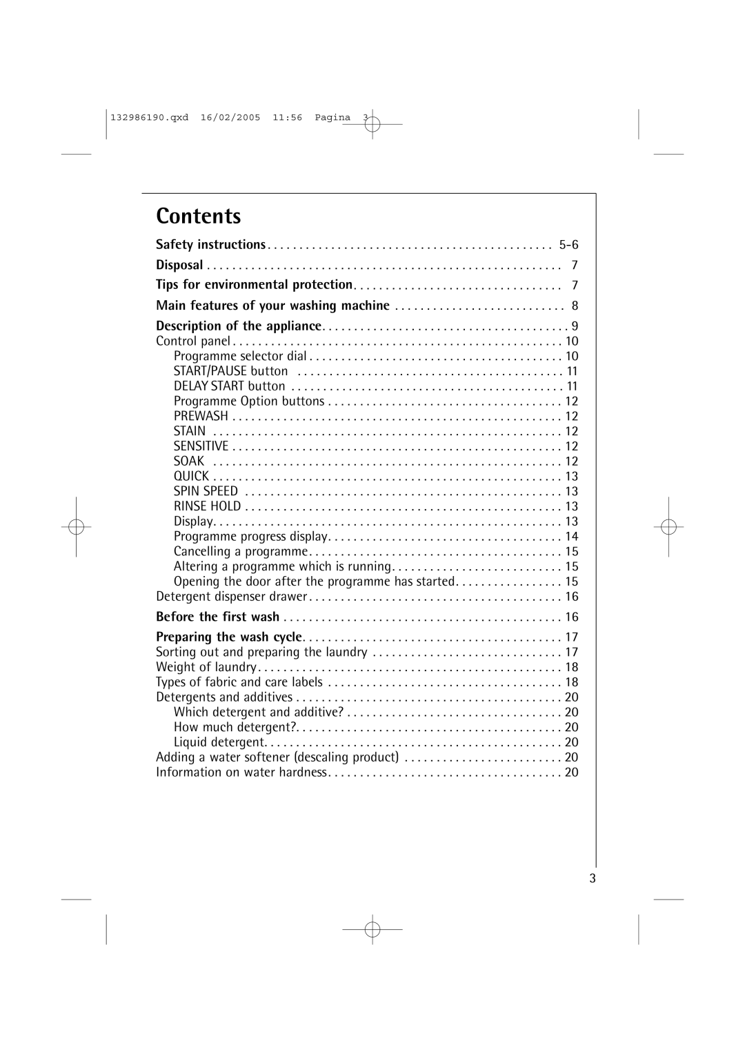 AEG 1246 EL, 1046 EL manual Contents 