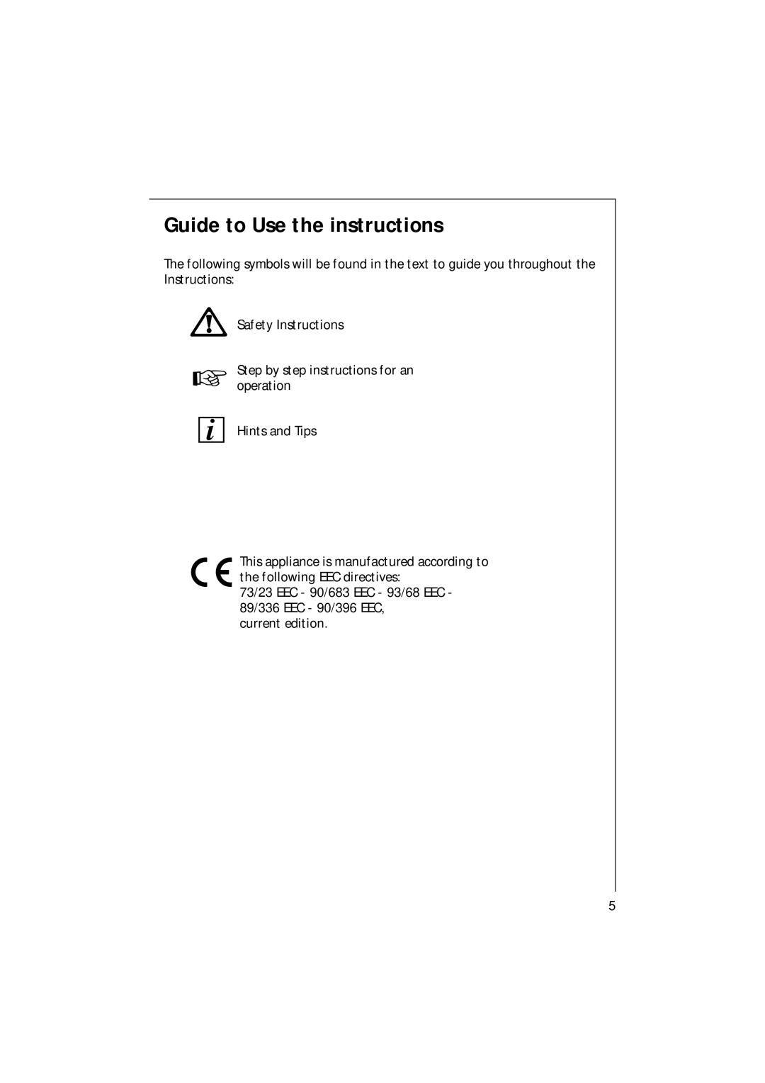 AEG 111 K - W/D/G manual Guide to Use the instructions 