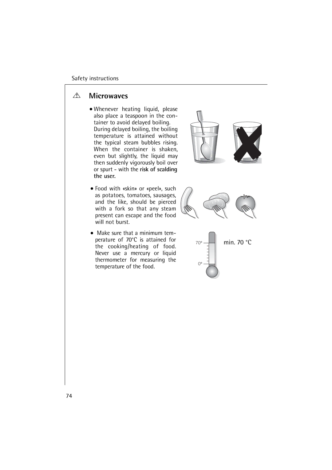 AEG 1231 E manual Microwaves 