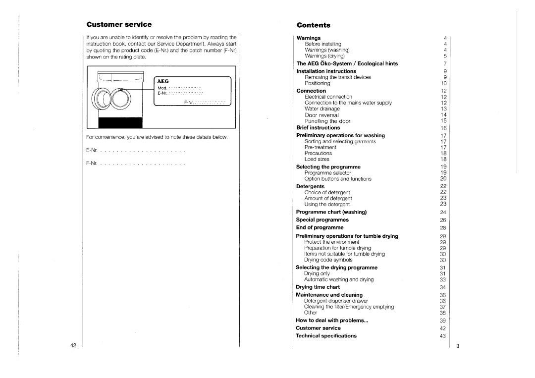 AEG 1263 manual 