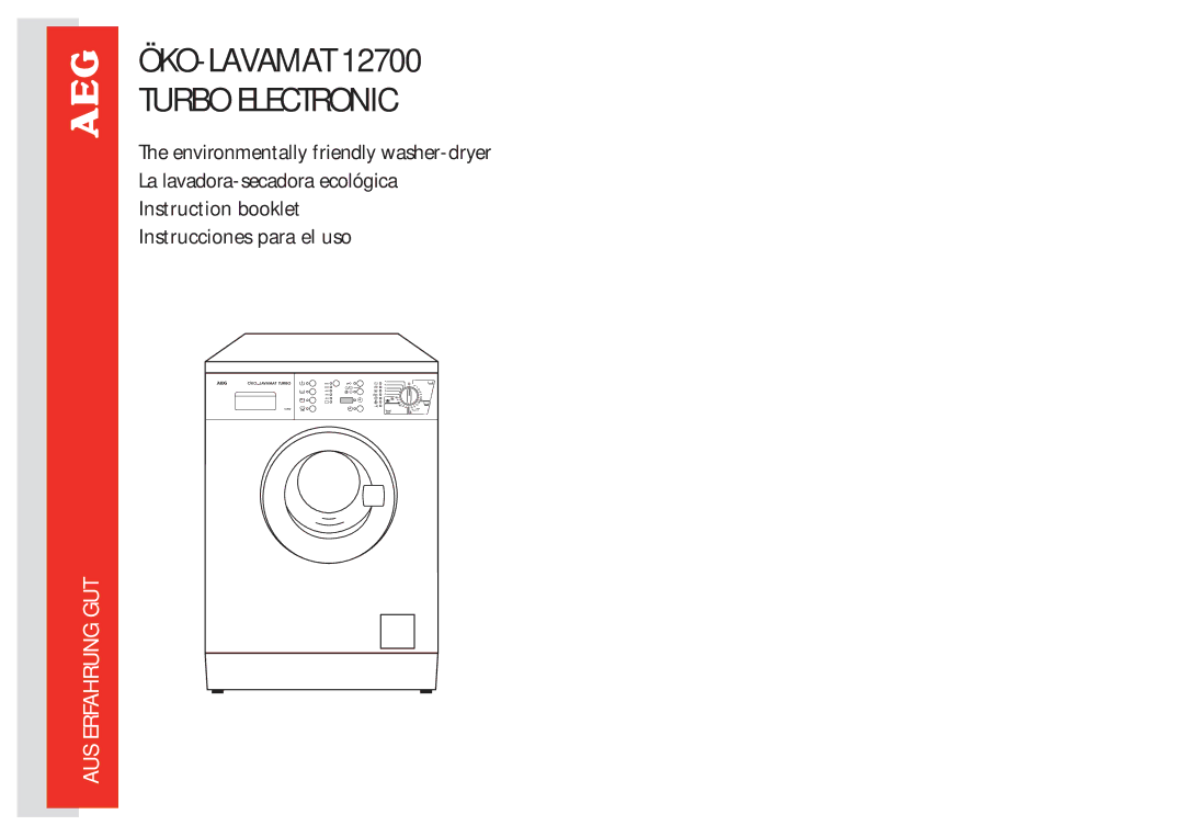 AEG manual ÖKO-LAVAMAT 12700 Turbo Electronic 