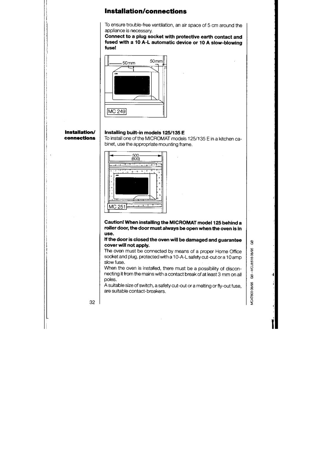 AEG 135, 125 manual 