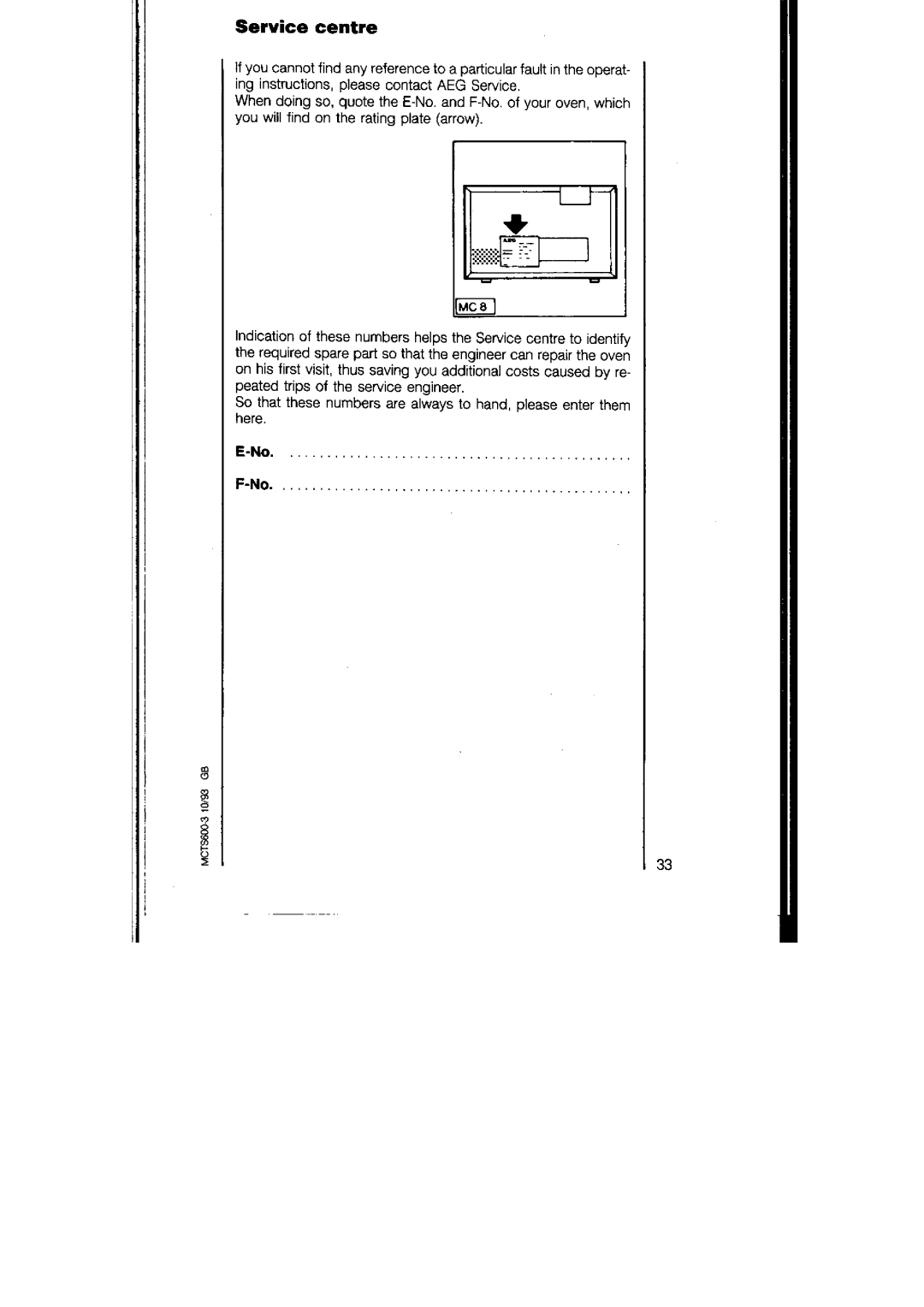 AEG 125, 135 manual 