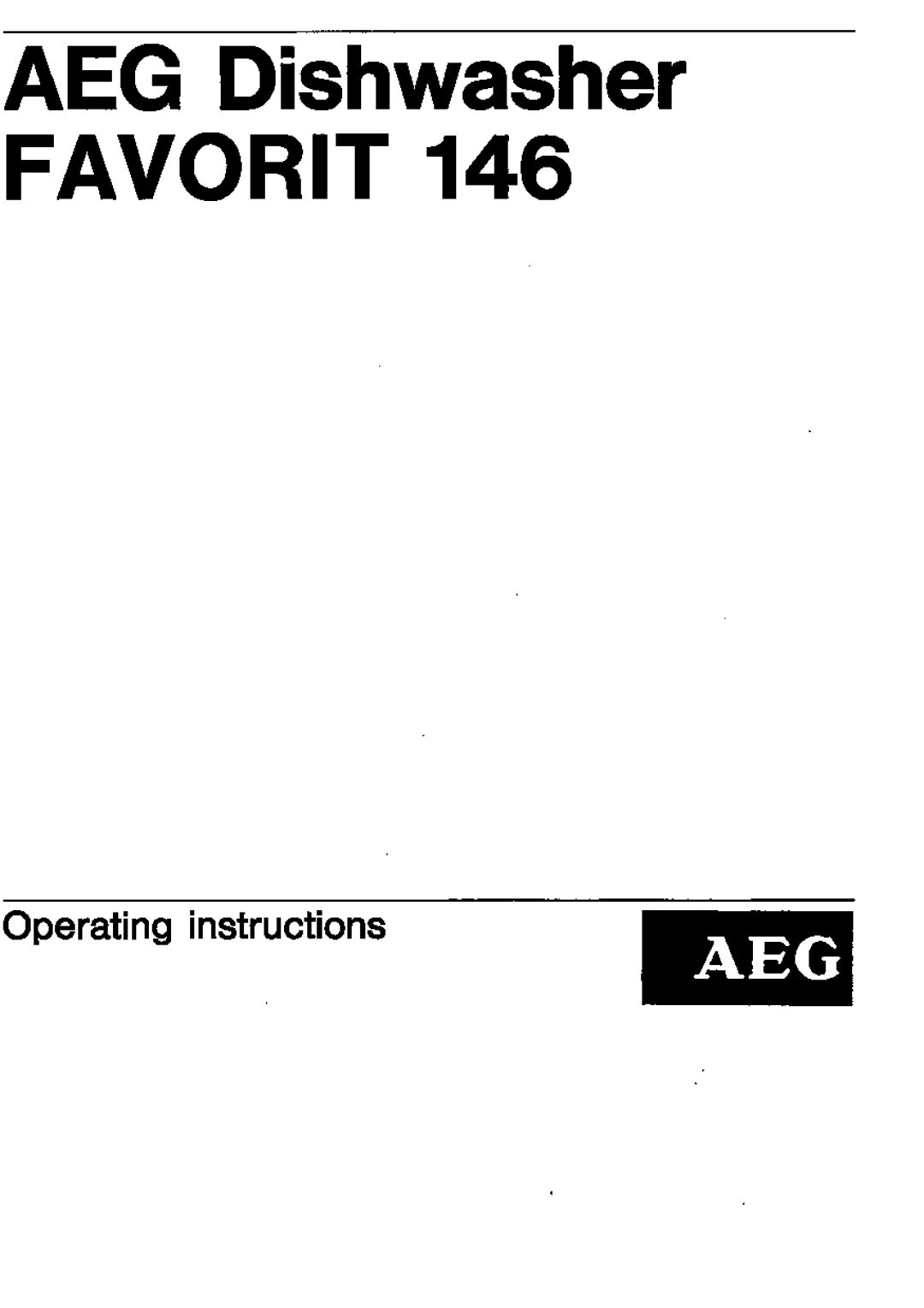 AEG 146 manual 