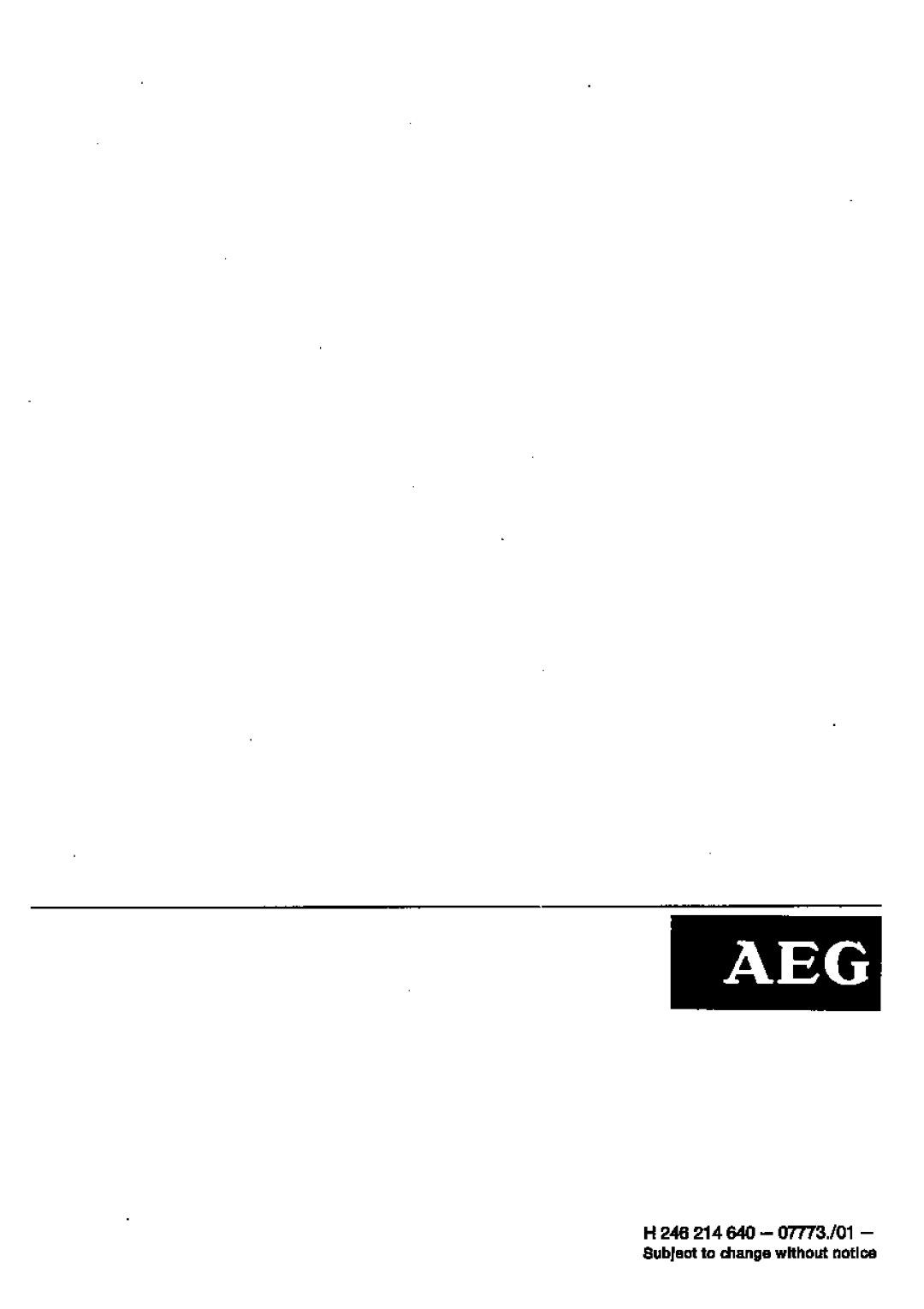 AEG 146 manual 