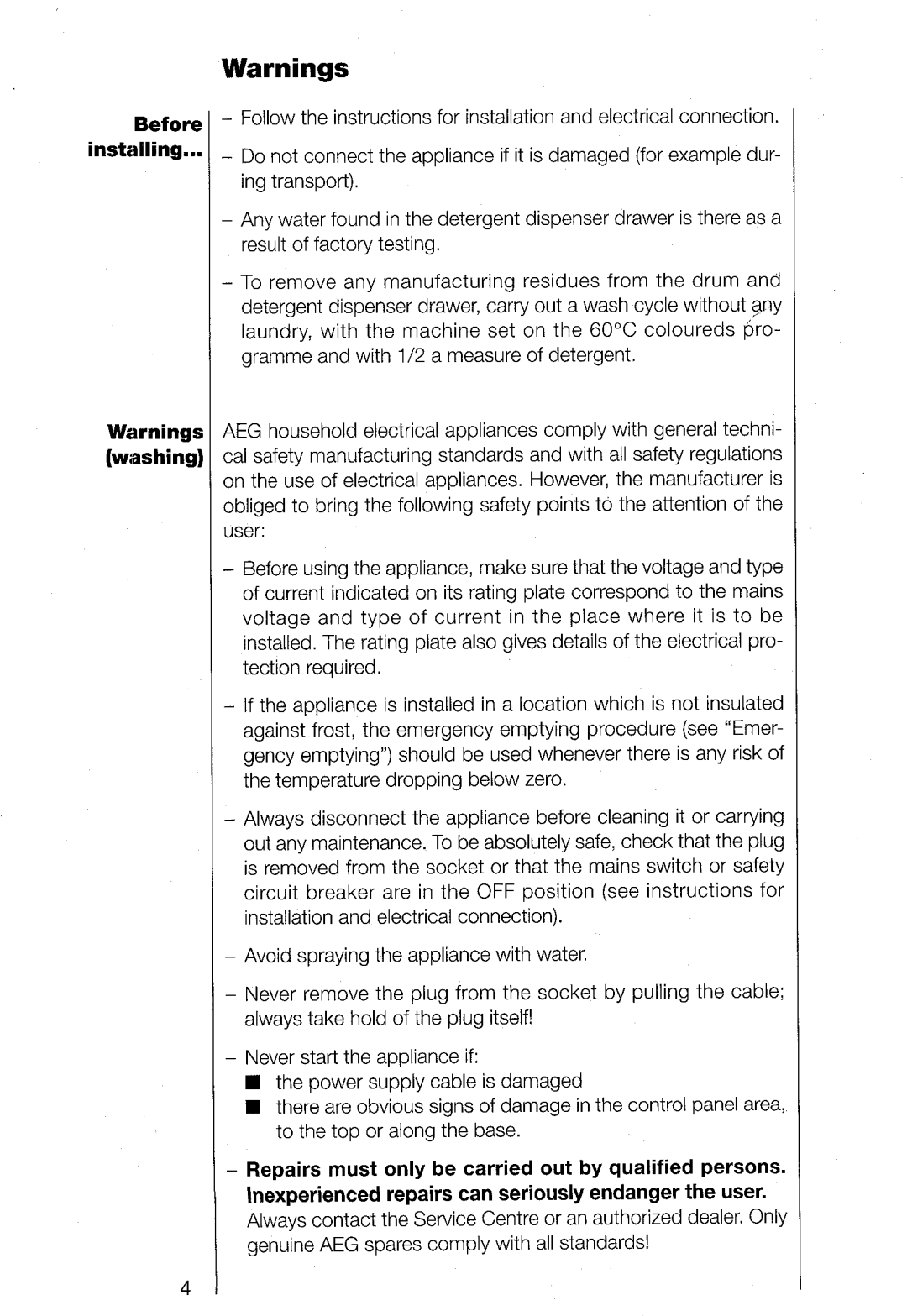 AEG 1480 manual 