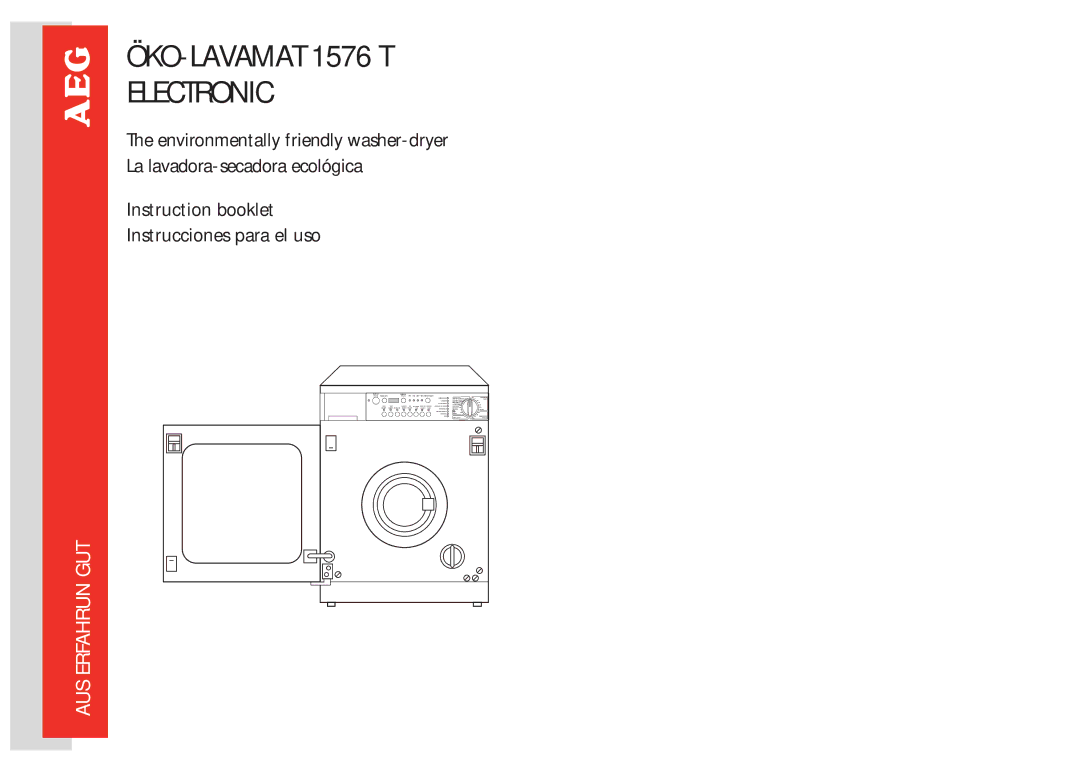 AEG manual ÖKO-LAVAMAT 1576 T Electronic 