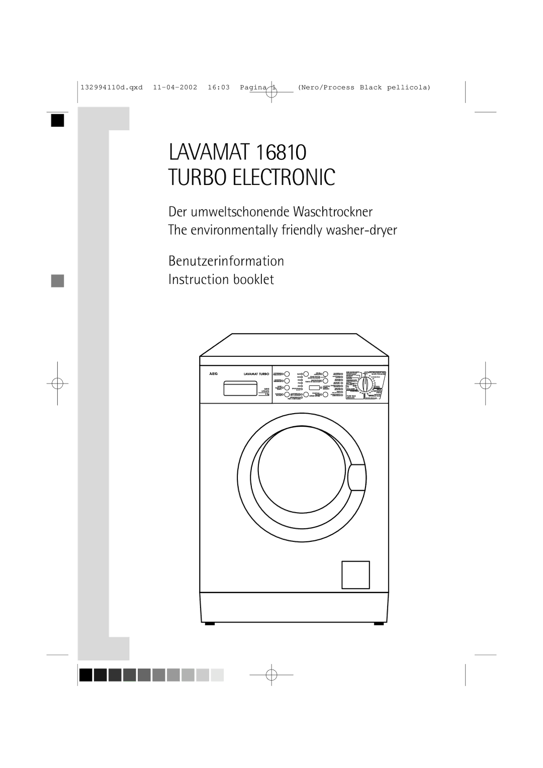 AEG 16810 manual Lavamat Turbo Electronic 