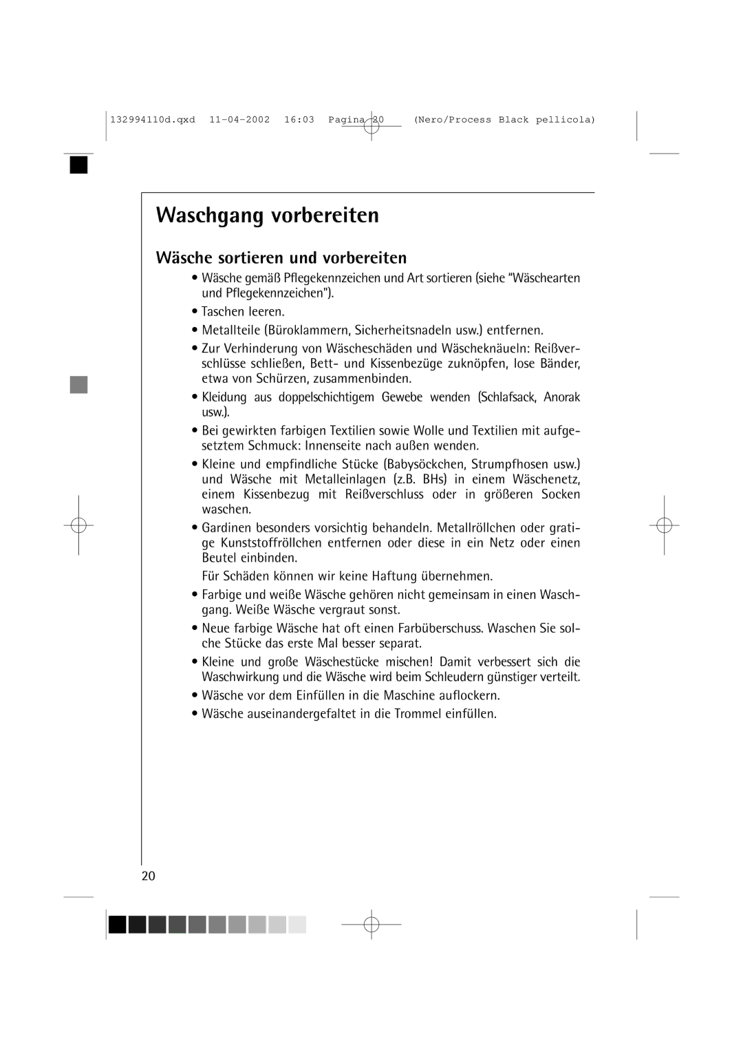 AEG 16810 manual Waschgang vorbereiten, Wäsche sortieren und vorbereiten 