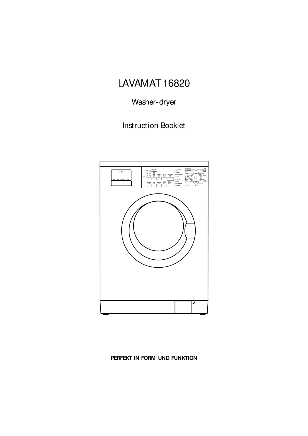 AEG 16820 manual Lavamat 