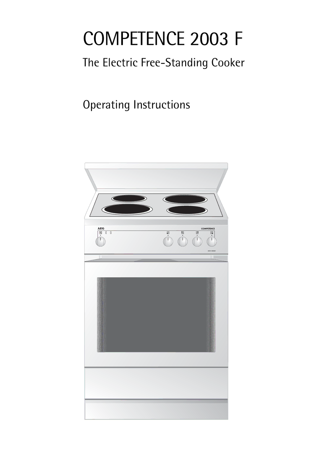 AEG operating instructions Competence 2003 F 