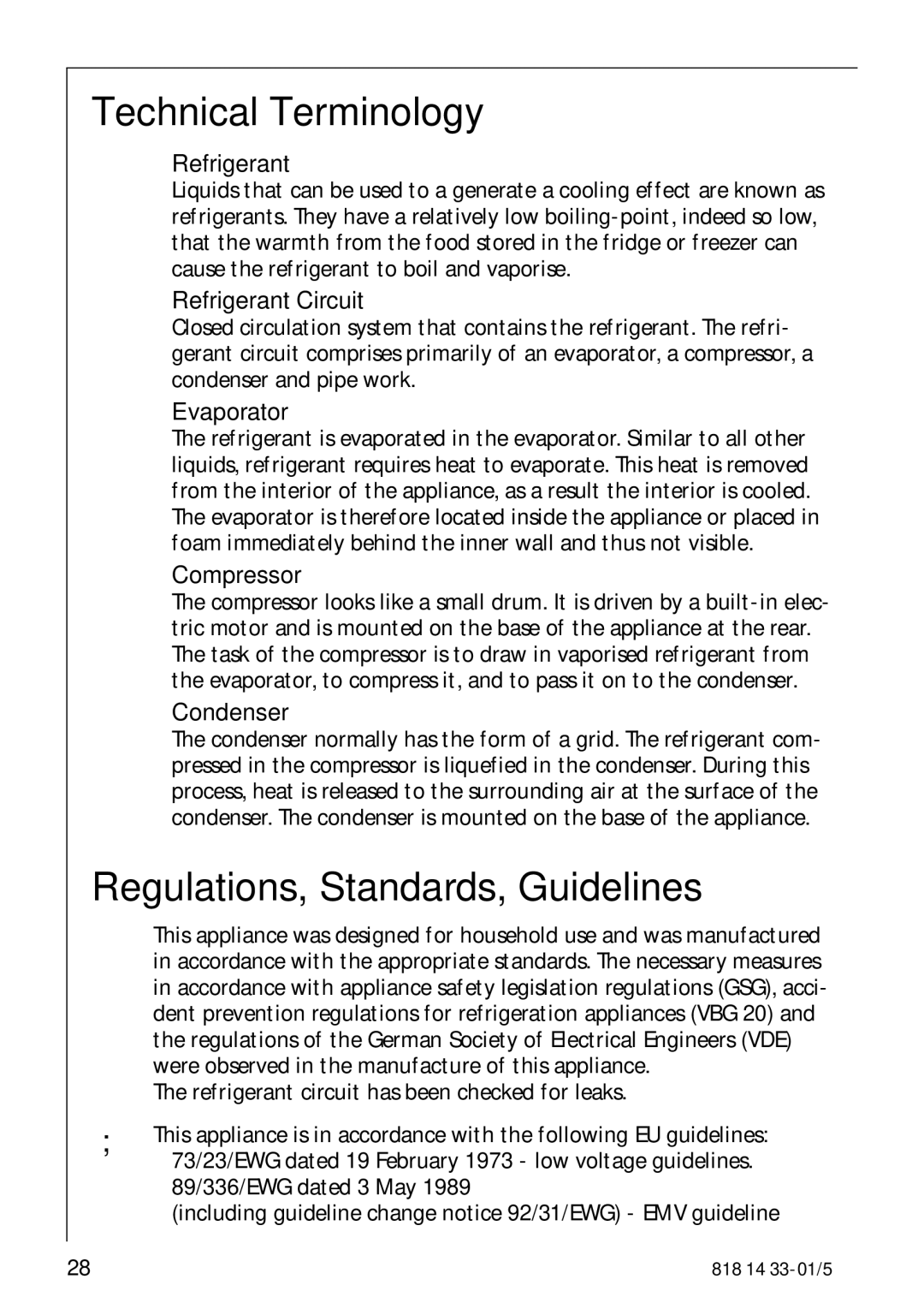 AEG 2150-6GS manual Technical Terminology, Regulations, Standards, Guidelines 