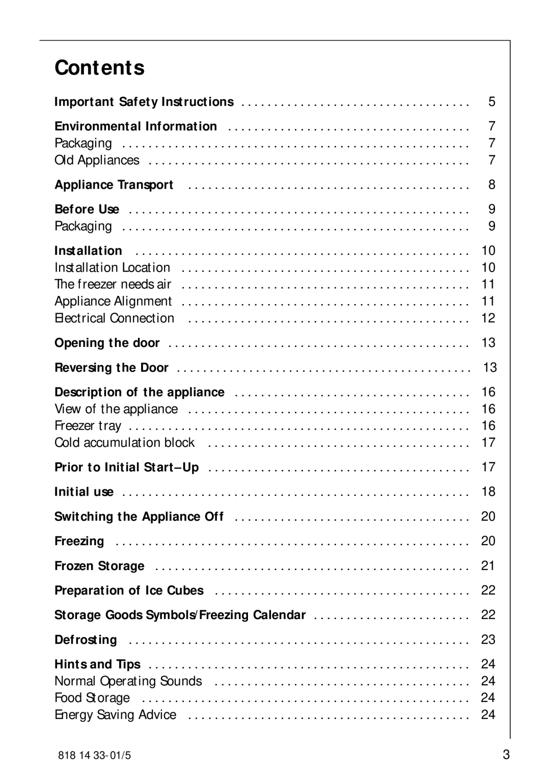 AEG 2150-6GS manual Contents 