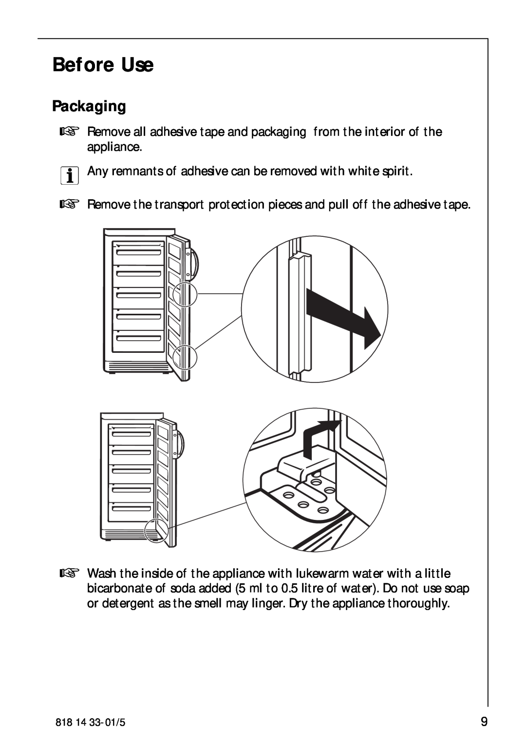 AEG 2150-6GS manual Before Use, Packaging 