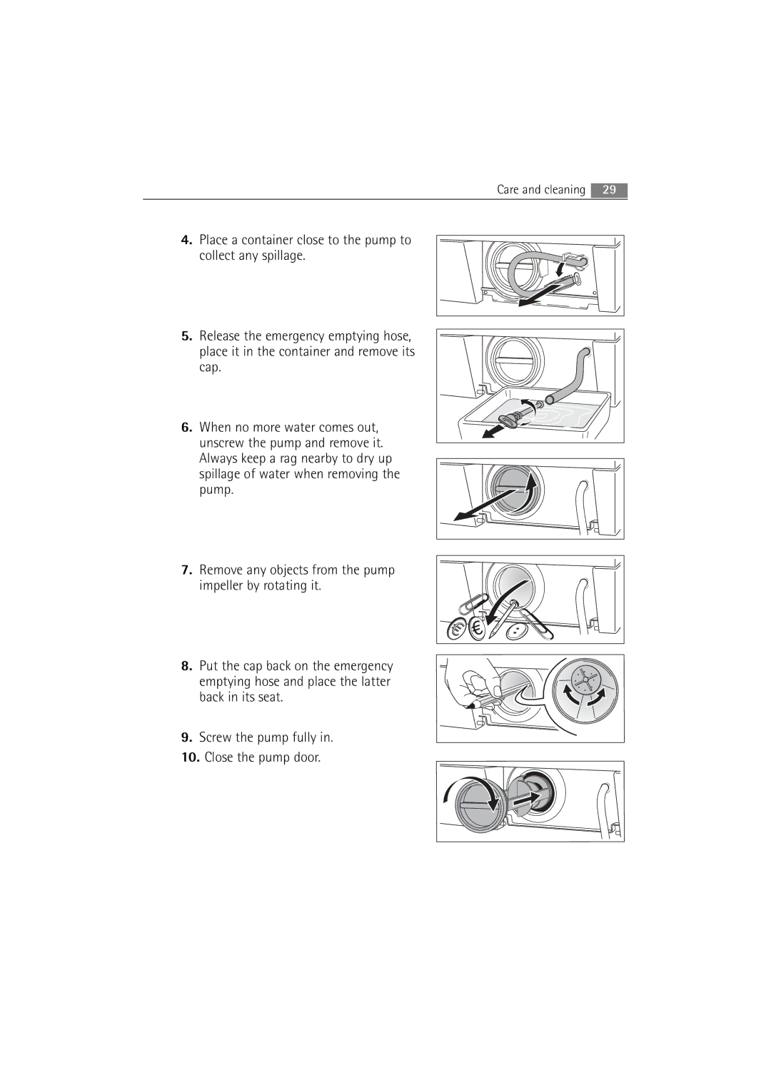 AEG 2252 F user manual Care and cleaning 