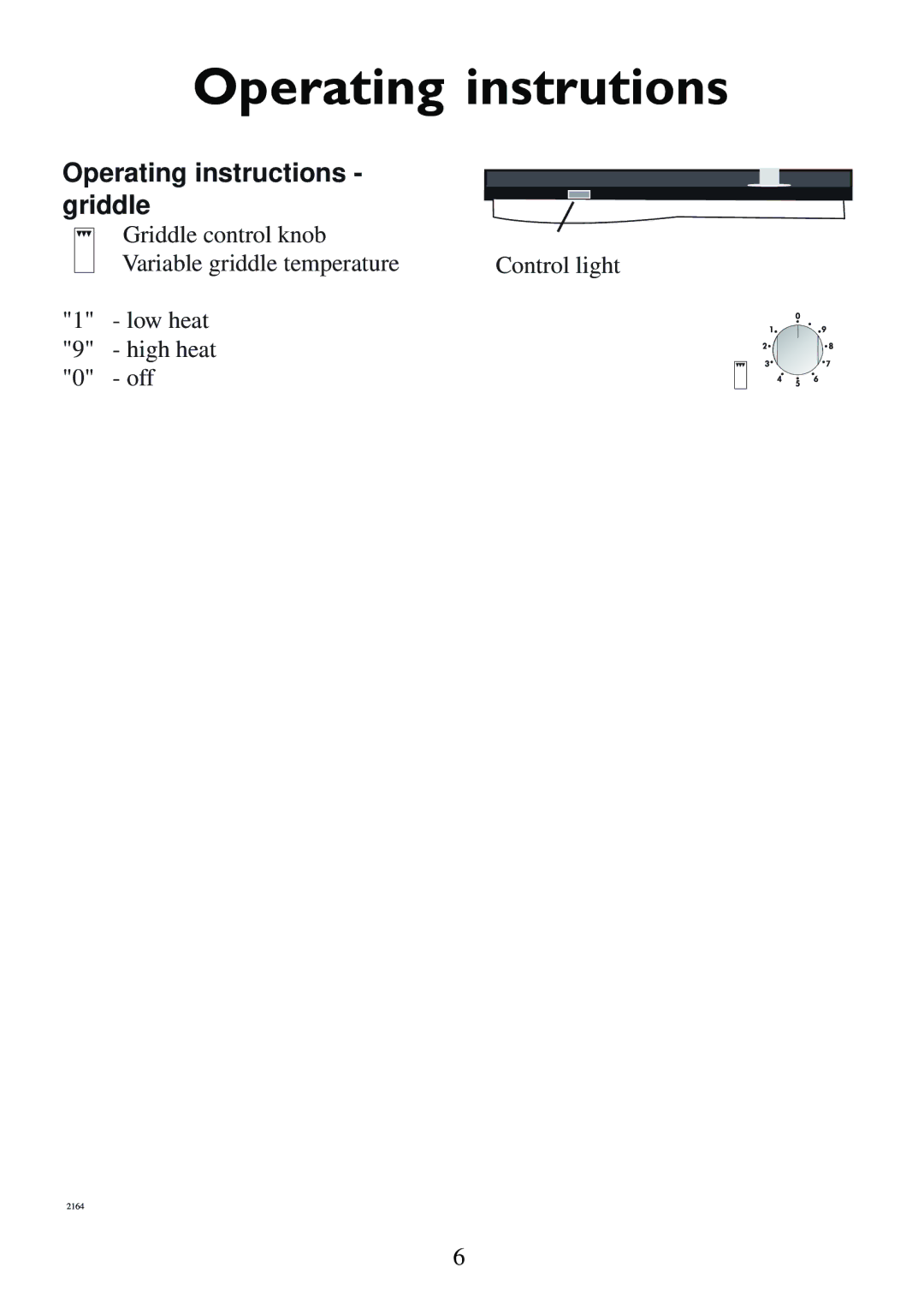 AEG 231GR-M RU 949600674 manual Operating instrutions, Operating instructions griddle 