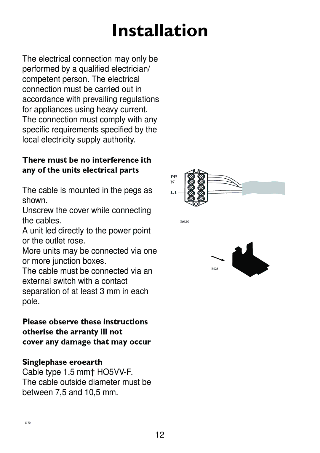 AEG 231GR-M manual Installation 