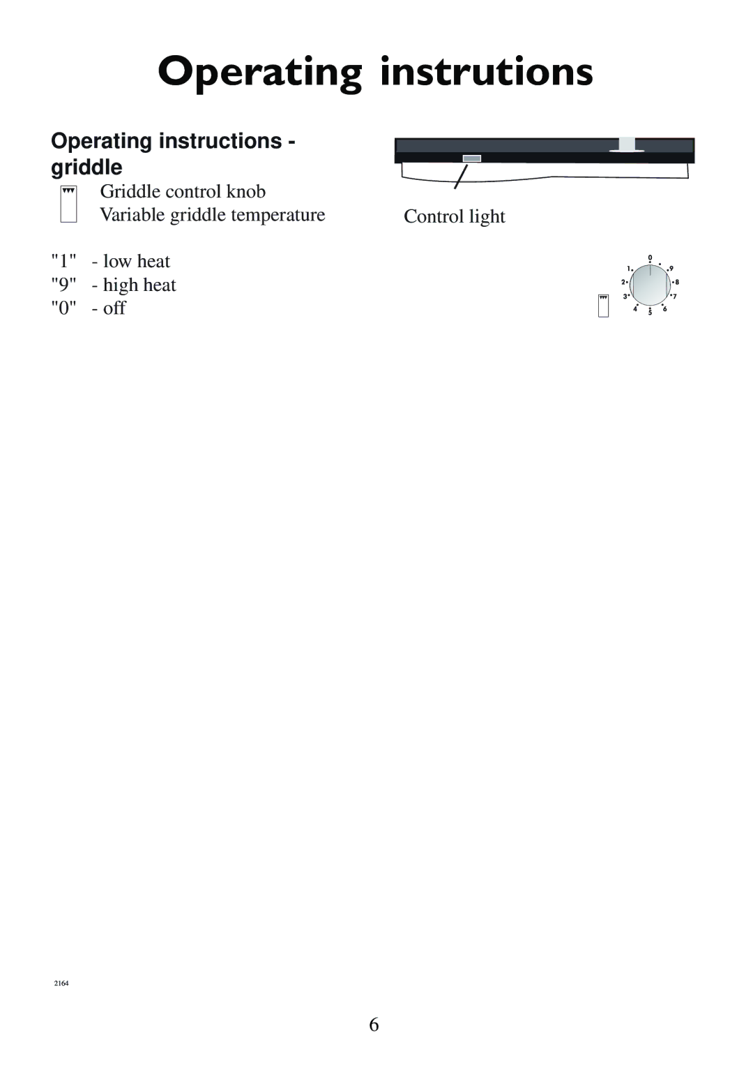 AEG 231GR-M manual Operating instrutions, Operating instructions griddle 