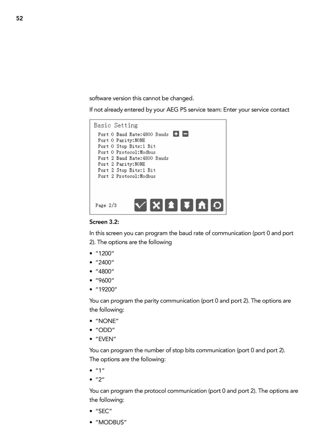 AEG 2.33 2 user manual Modbus 