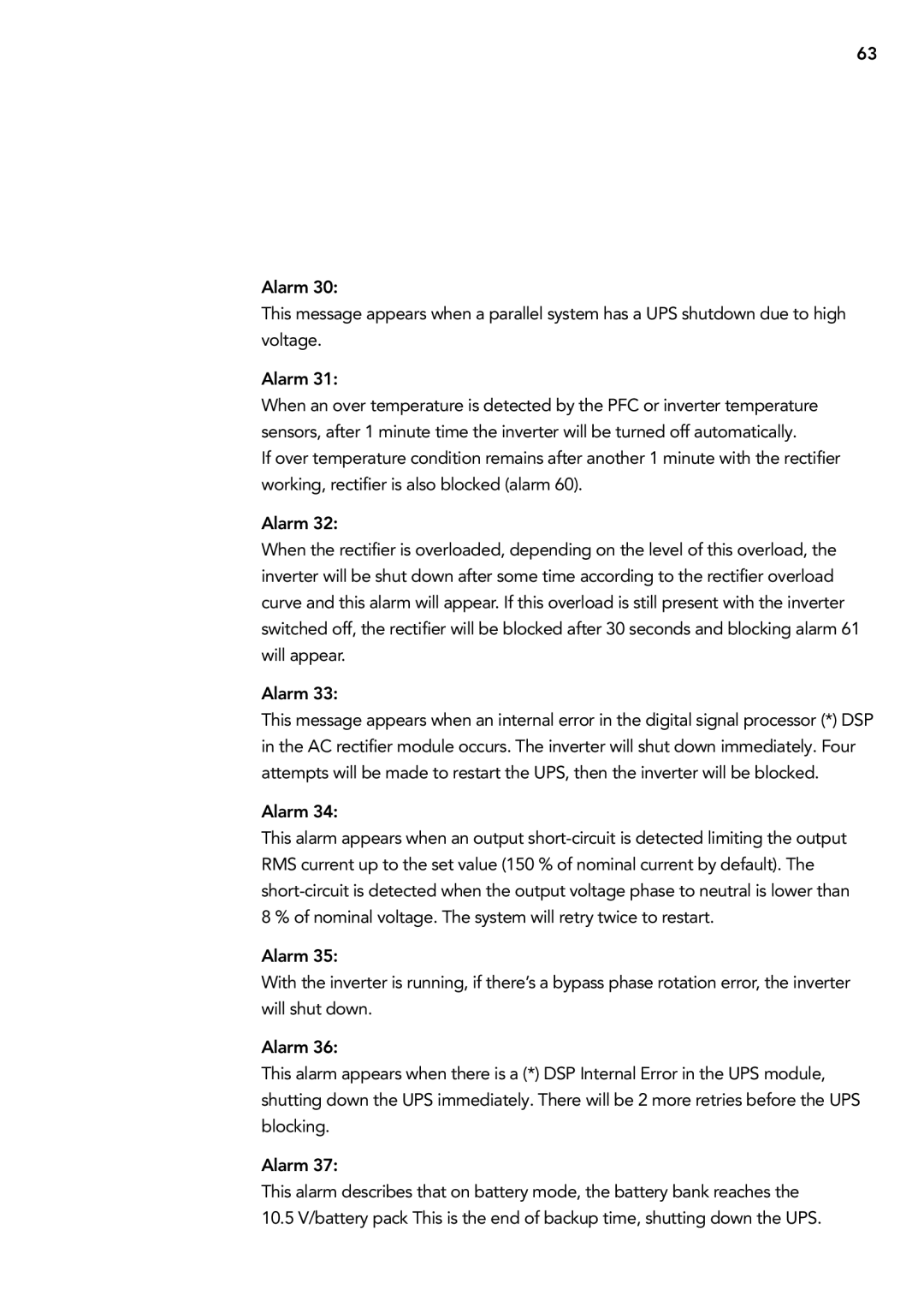 AEG 2.33 2 user manual Alarm 