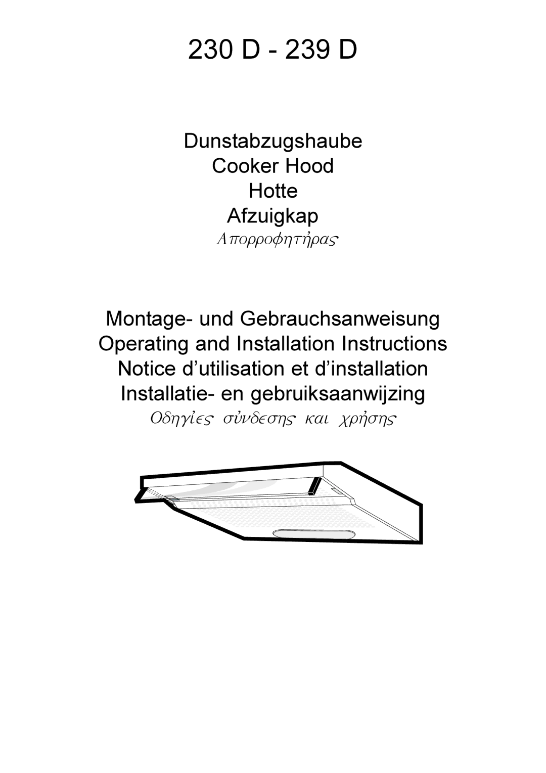 AEG 230 D installation instructions 239 D 