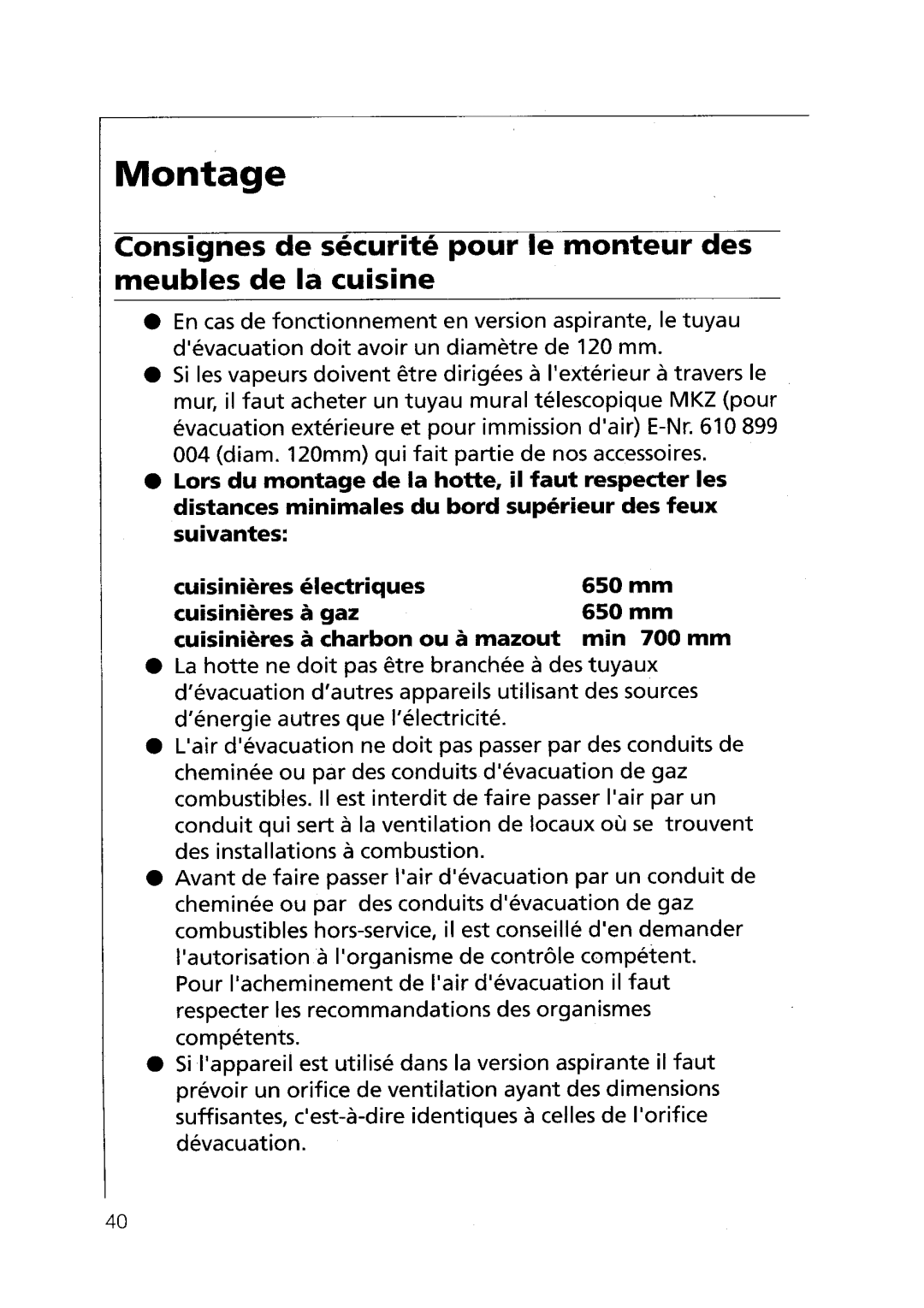 AEG 230 D, 239 D installation instructions 