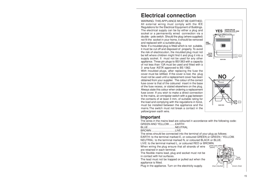 AEG 25742 GM installation instructions Electrical connection, Yes 