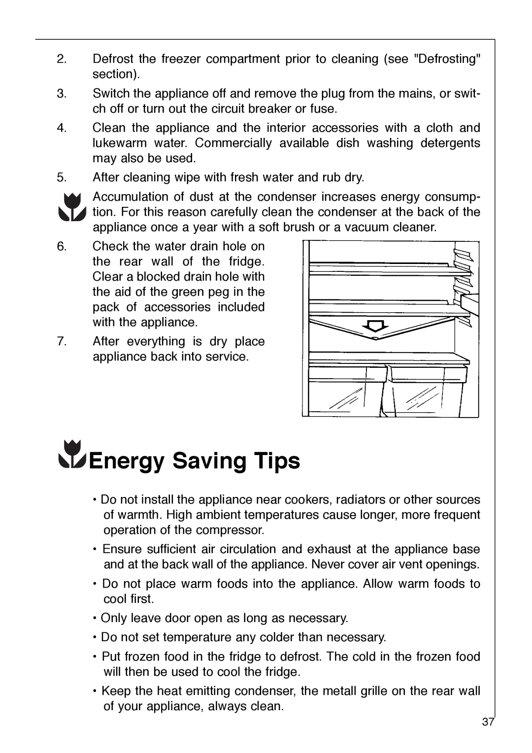 AEG 2642-6 KG manual Energy Saving Tips 