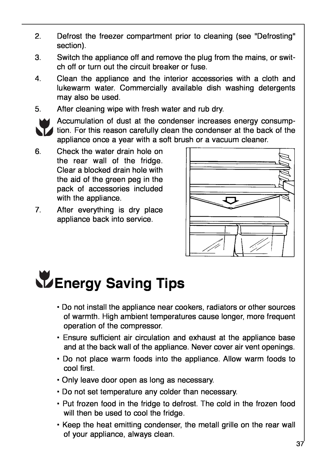 AEG 2642-6 KG manual Energy Saving Tips 