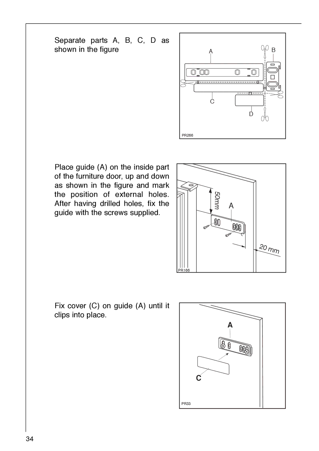 AEG 290-6I installation instructions 50mm 