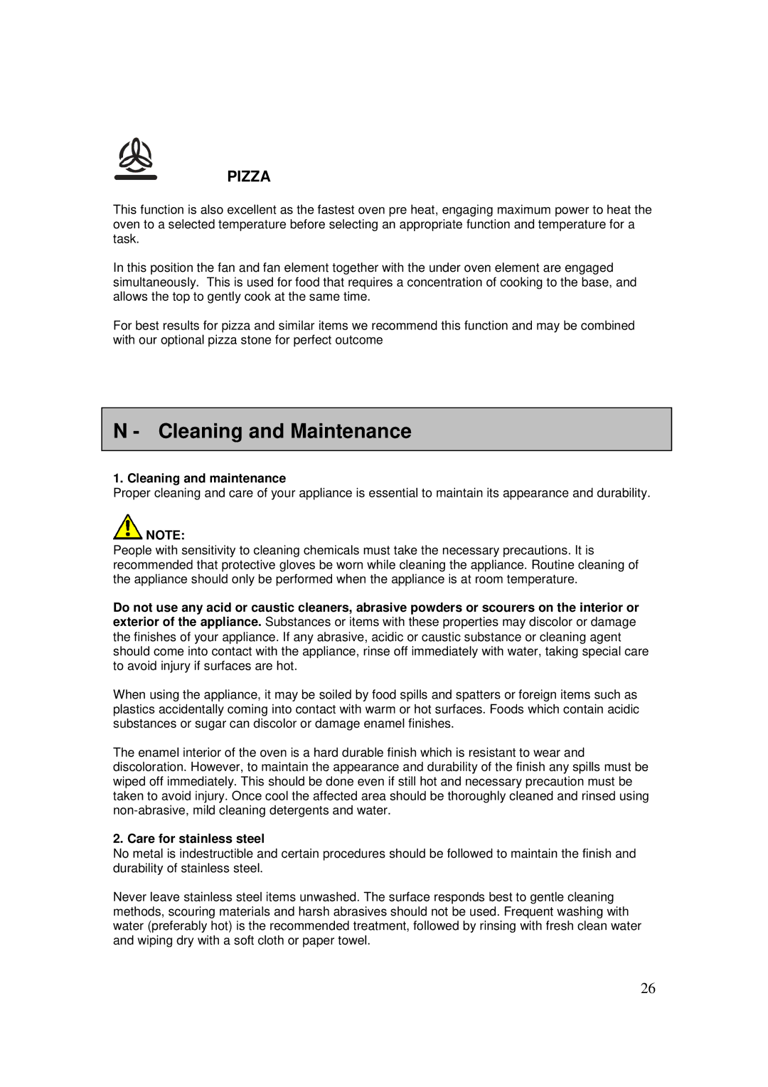 AEG 3009VNMM, 3009VNM-M user manual Cleaning and Maintenance, Cleaning and maintenance, Care for stainless steel 