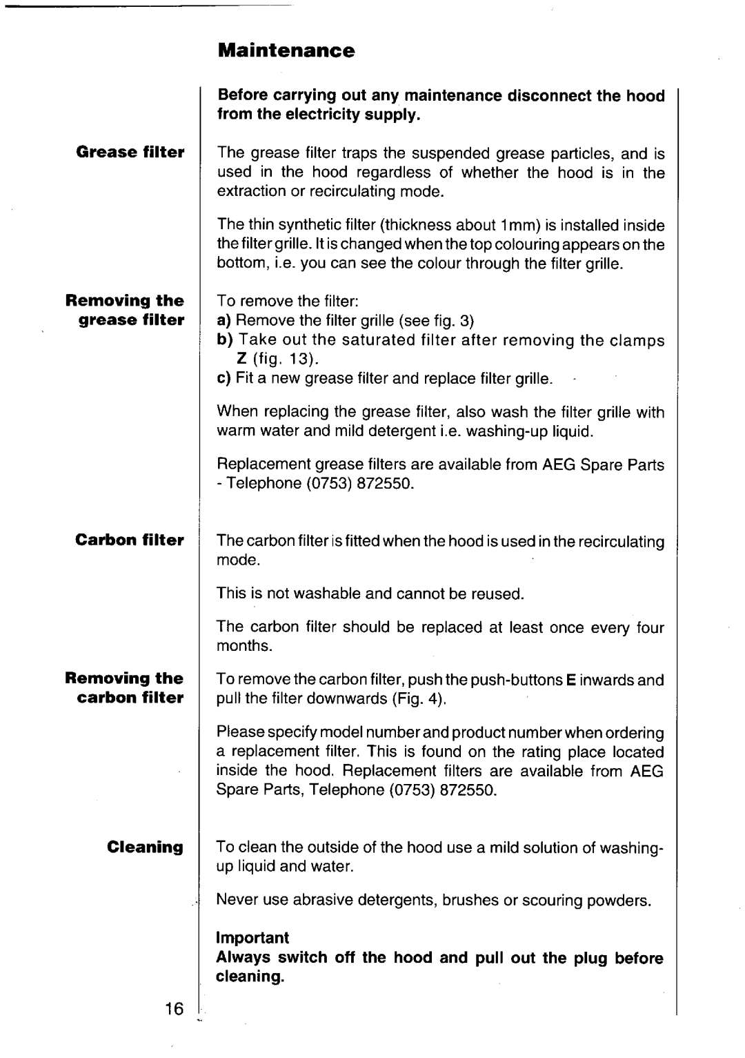 AEG 302D manual 