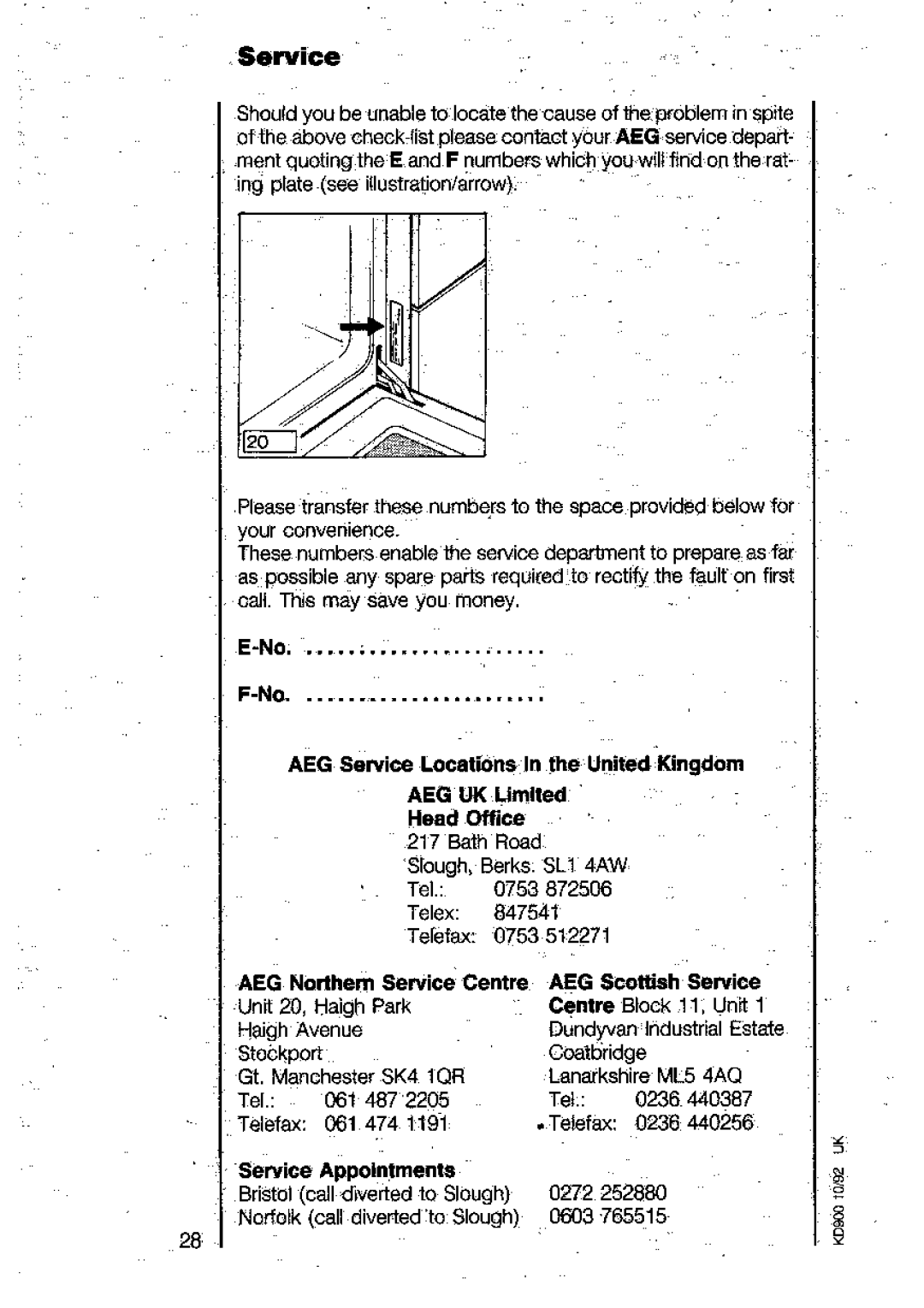 AEG 312B manual 