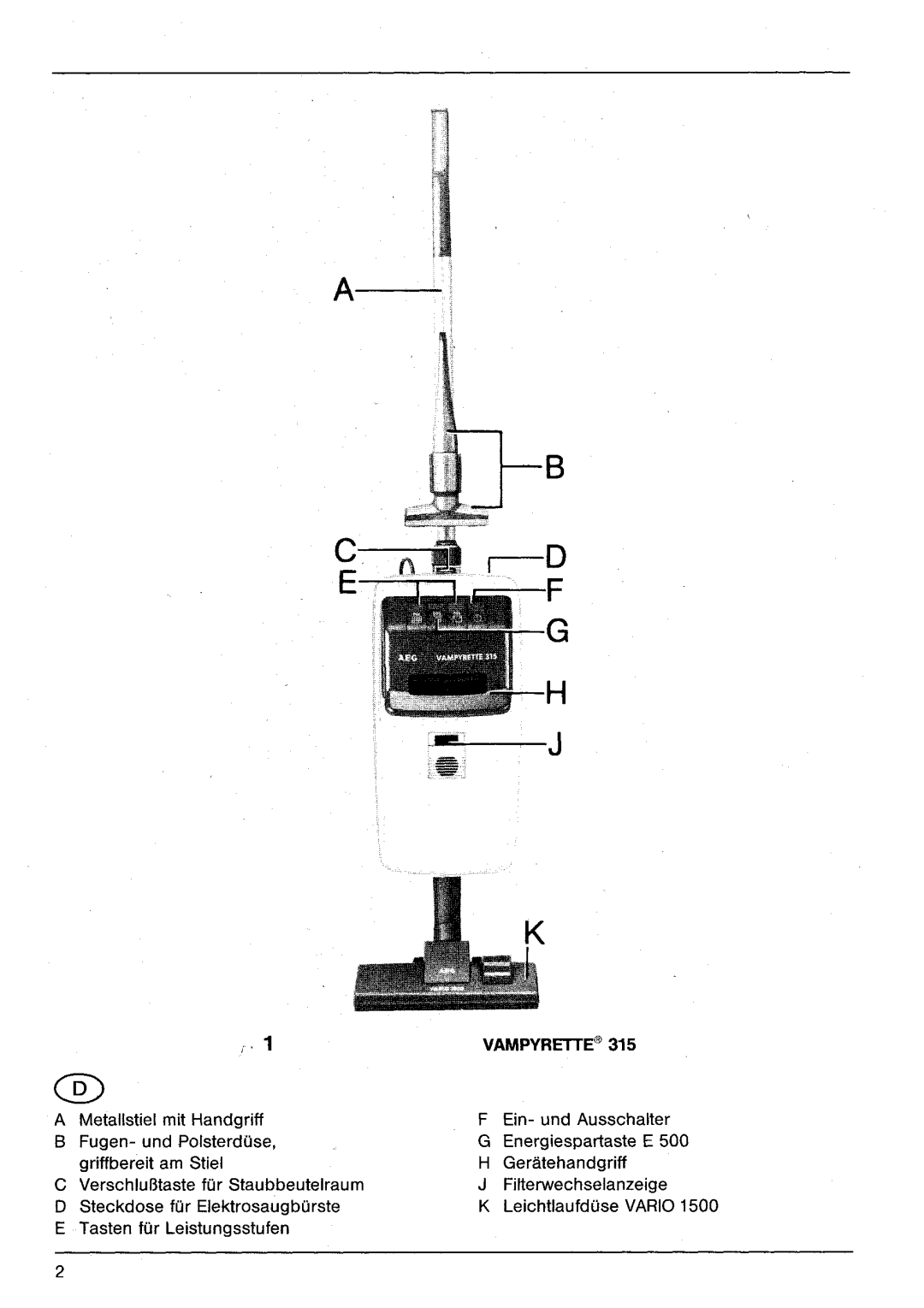 AEG 315 manual 