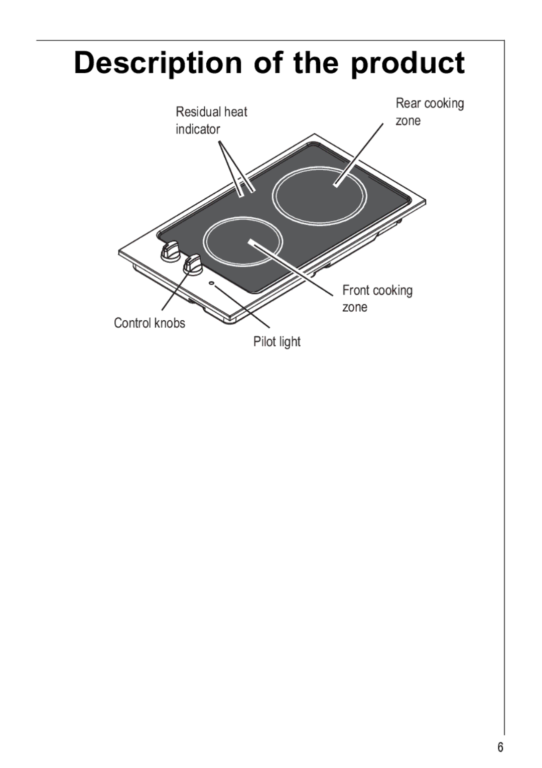 AEG 33620 DK-M manual Description of the product 