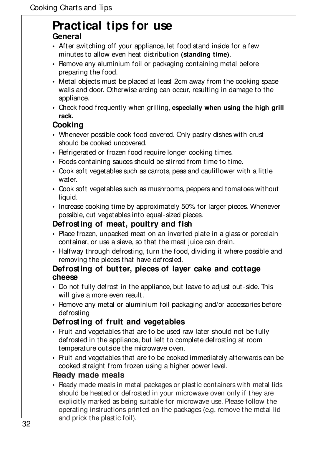 AEG 3534 E manual Practical tips for use, General 