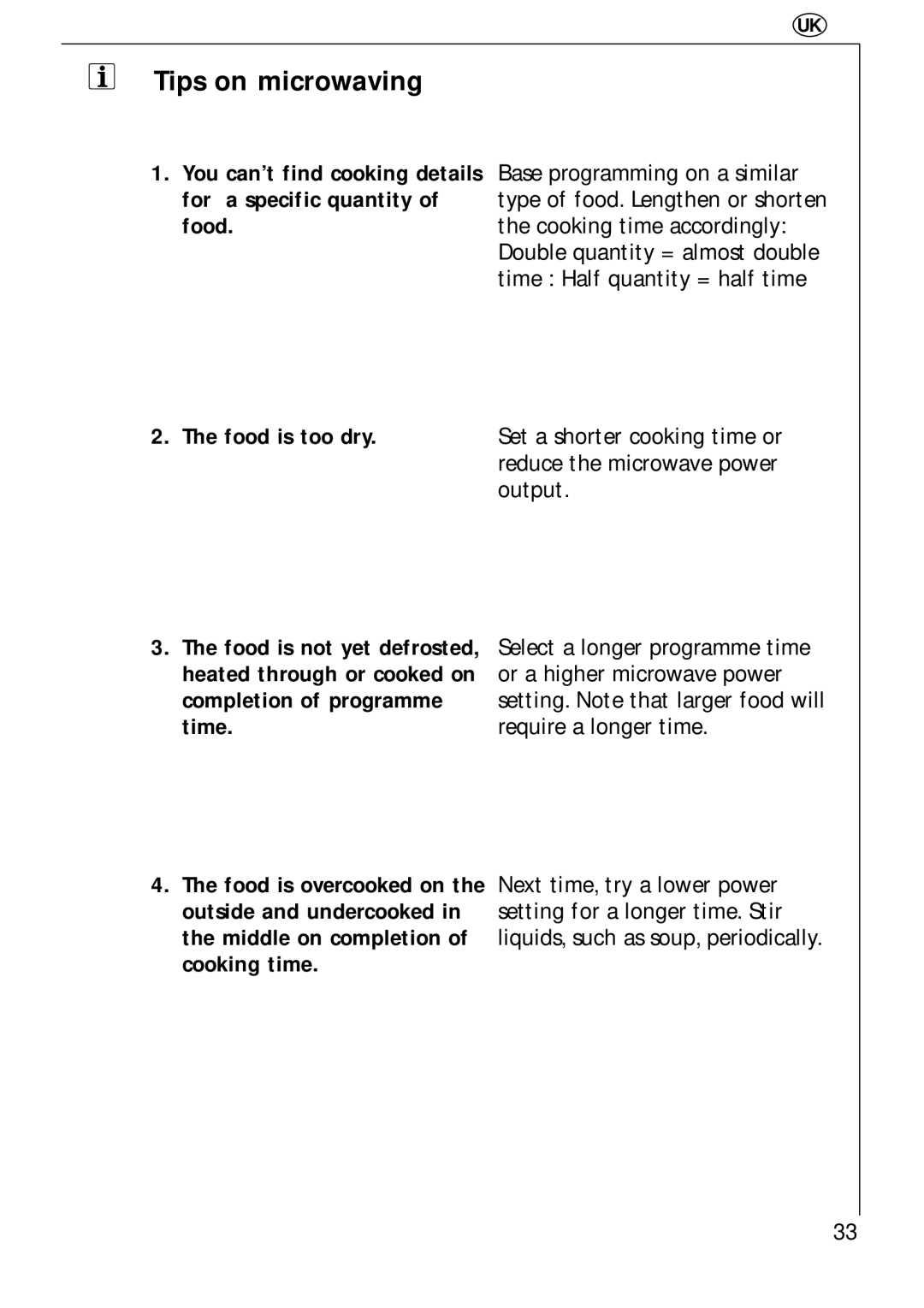 AEG 3534 E manual Tips on microwaving 