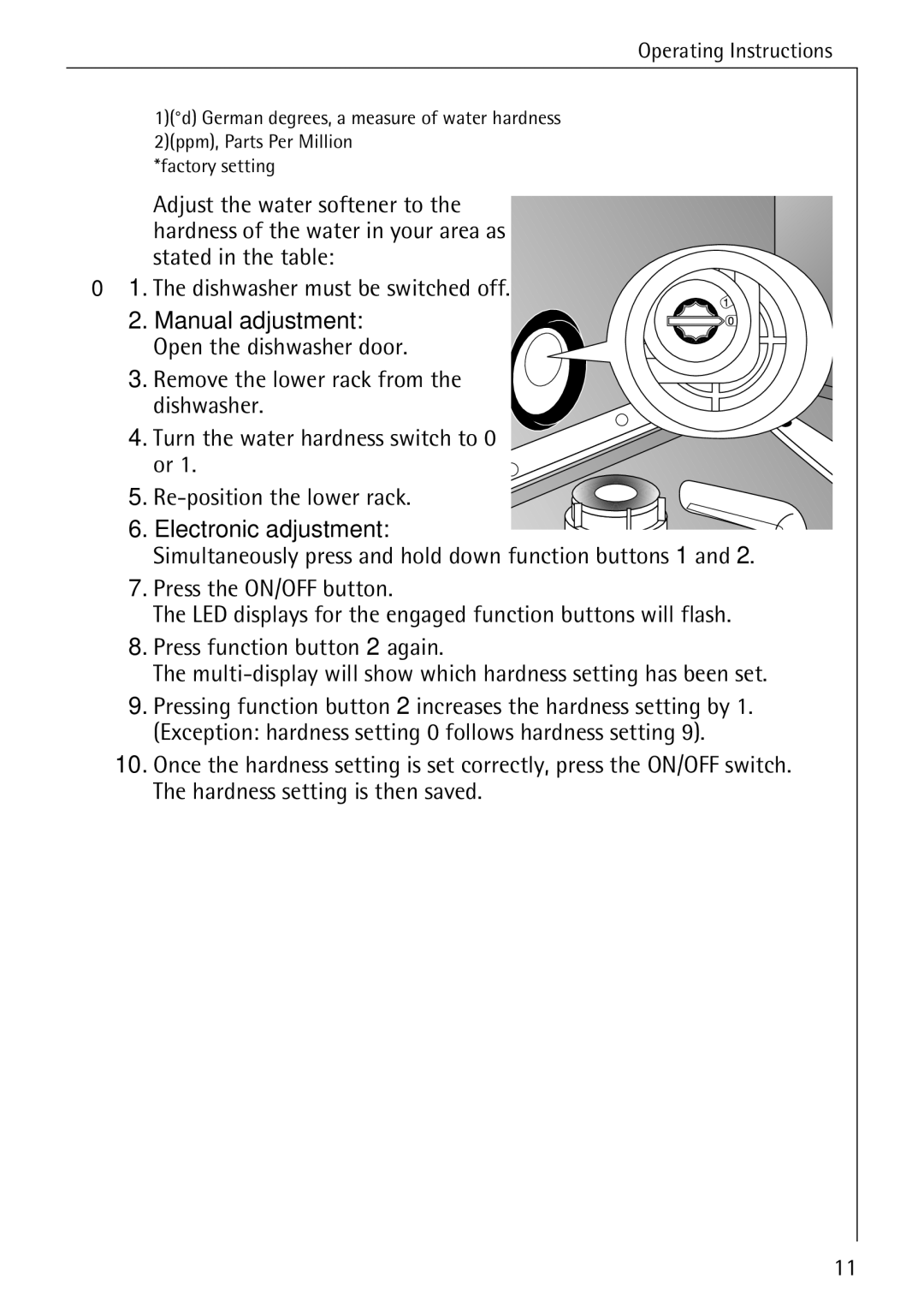 AEG 3A manual Electronic adjustment 