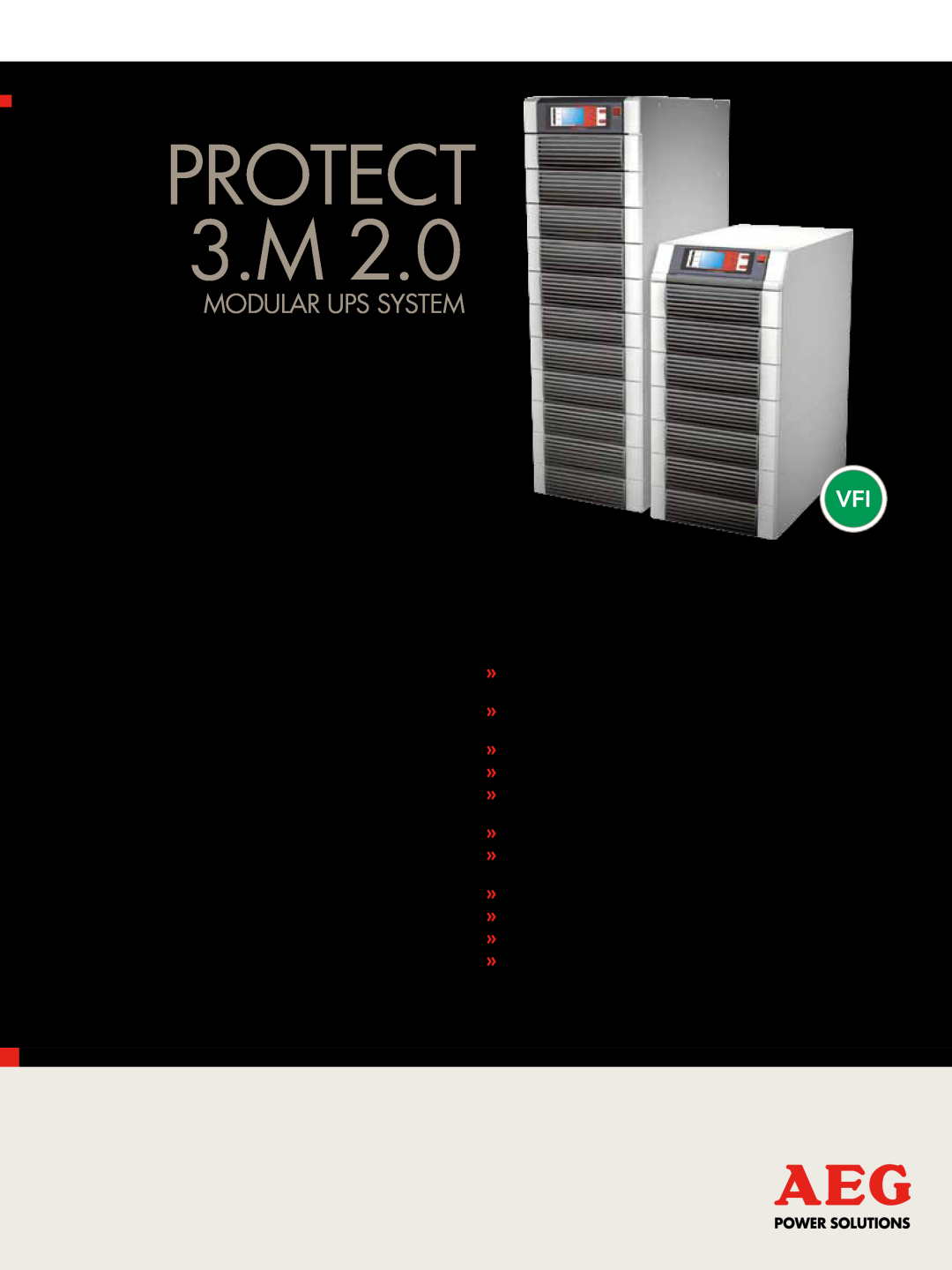 AEG 3.M 2 manual Protect 3.M, modular ups system, Uninterruptible Power Supply 3-Phase Input 3-Phase Output, Key features 