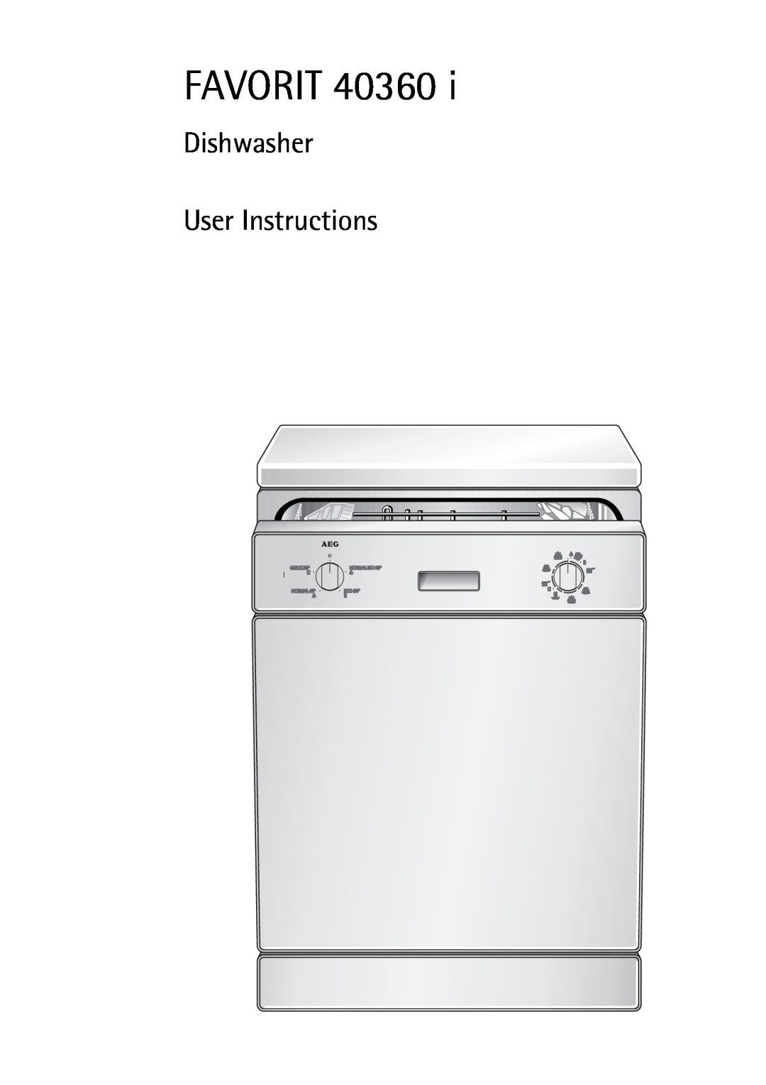 AEG 40360 I manual Favorit, Dishwasher User Instructions 
