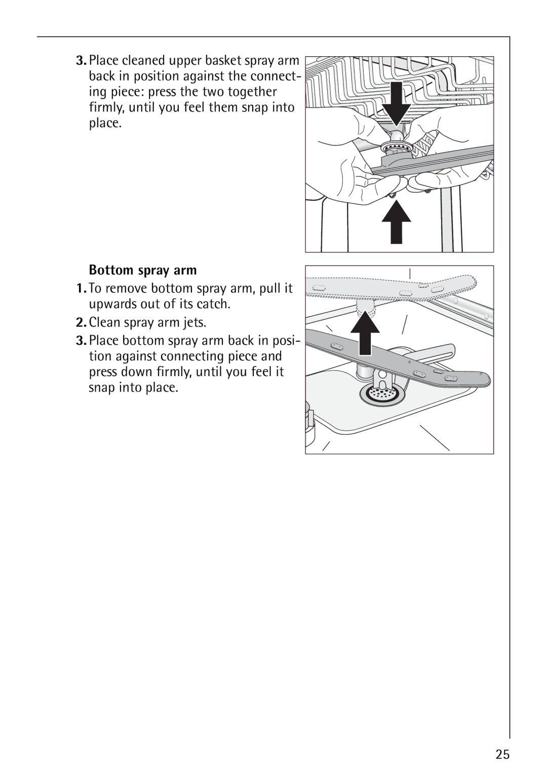 AEG 40660 manual Bottom spray arm 