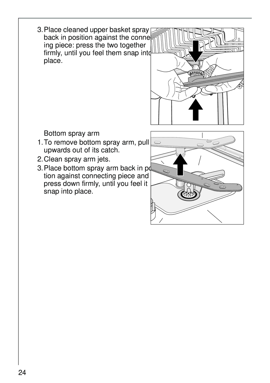 AEG 40730 manual Bottom spray arm 