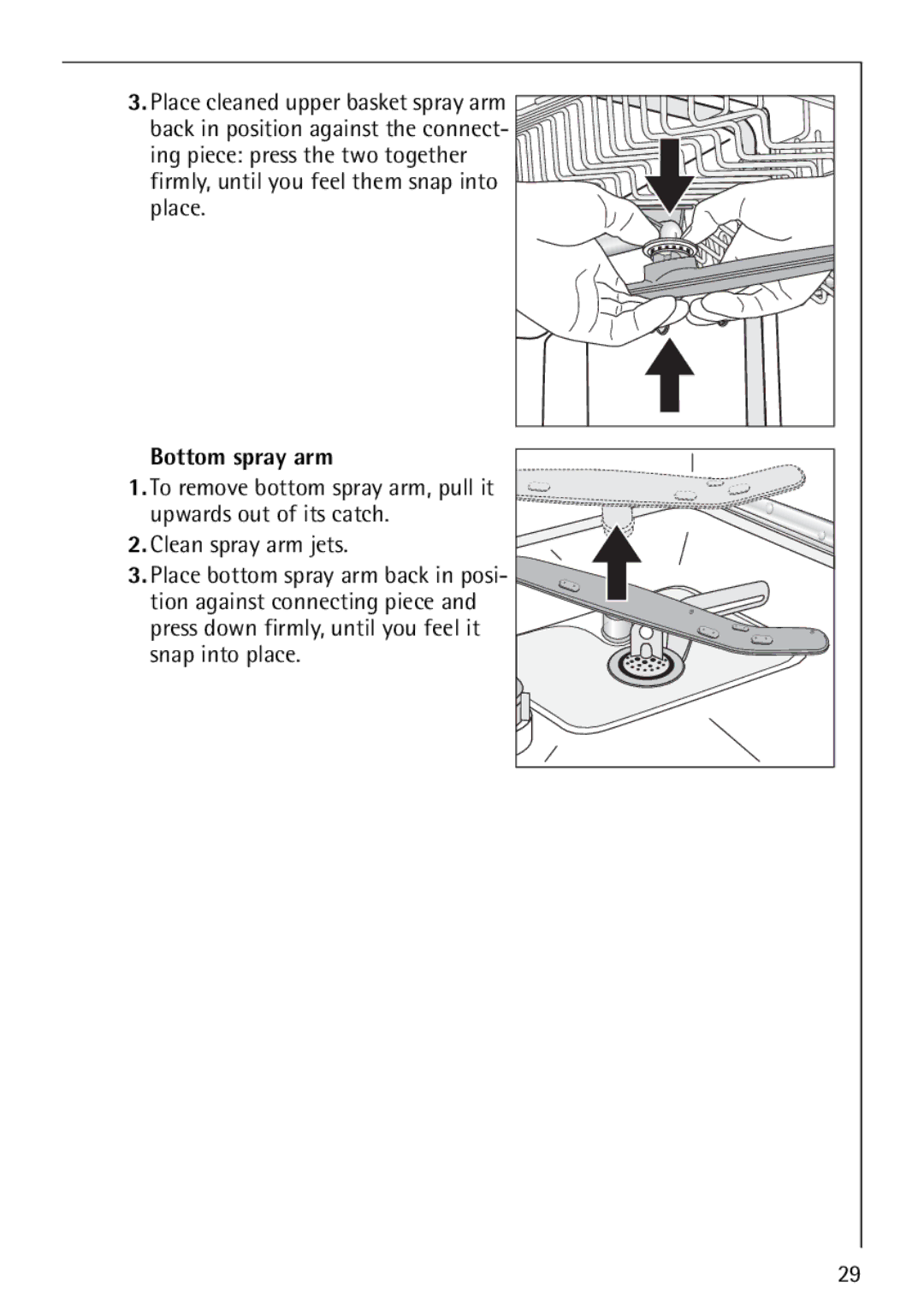 AEG 44080 I manual Bottom spray arm 