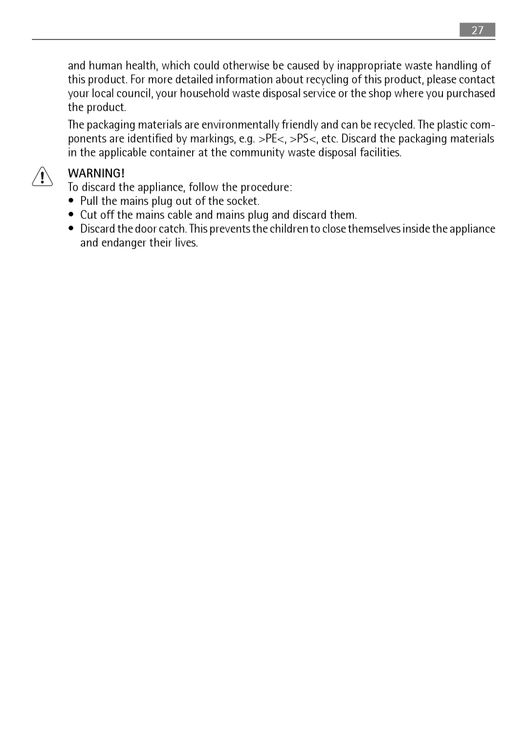 AEG 45003 user manual 