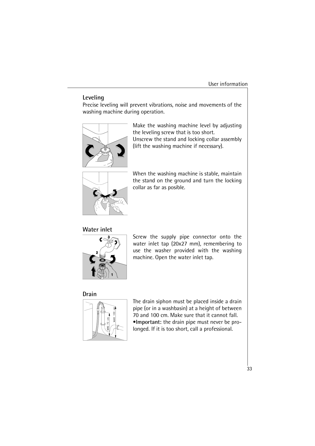 AEG 4520 manual Leveling 