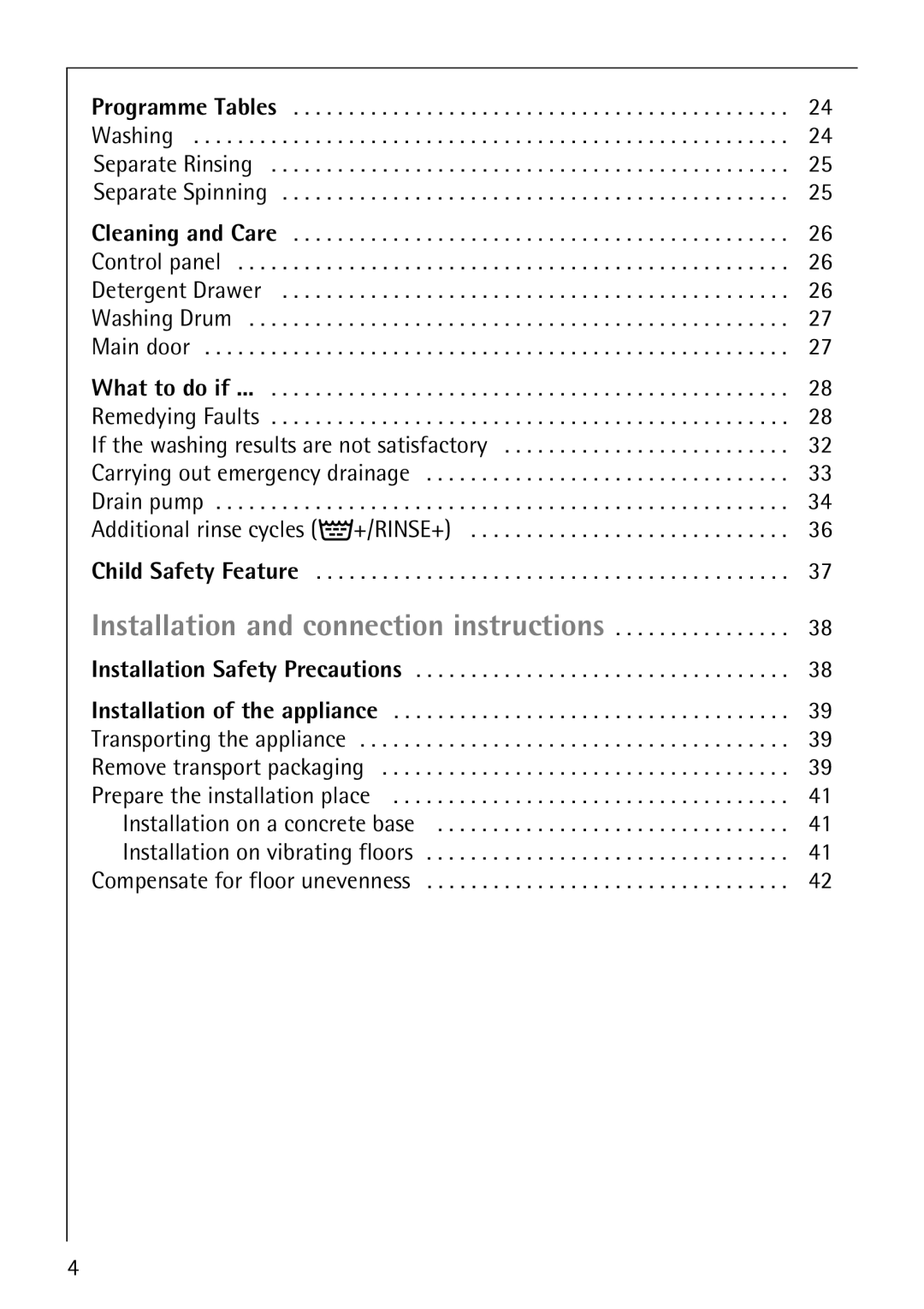 AEG 50265 manual What to do if, Installation and connection instructions 