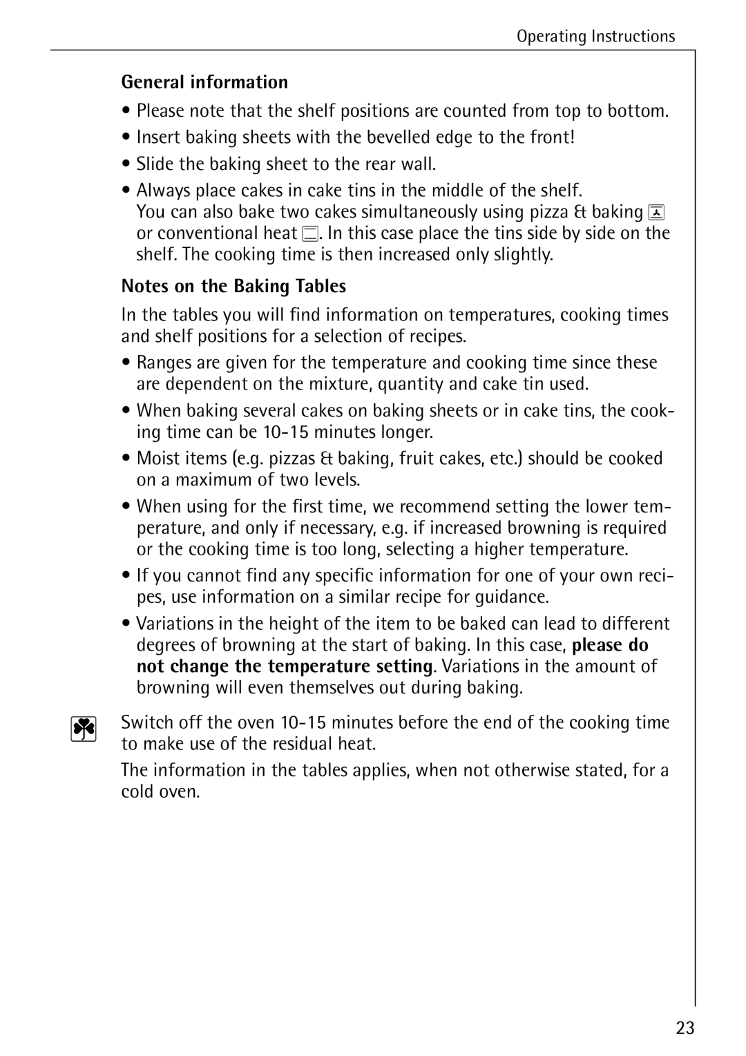 AEG 5033 V operating instructions General information 