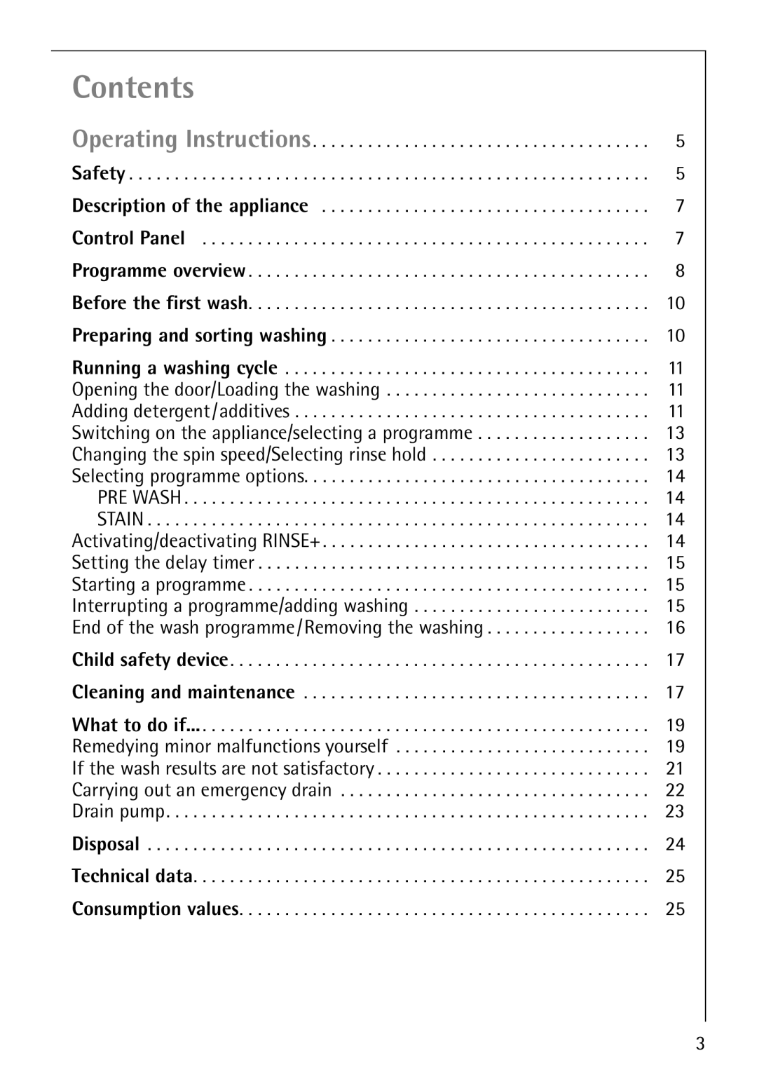 AEG 50212, 50612 manual Contents 