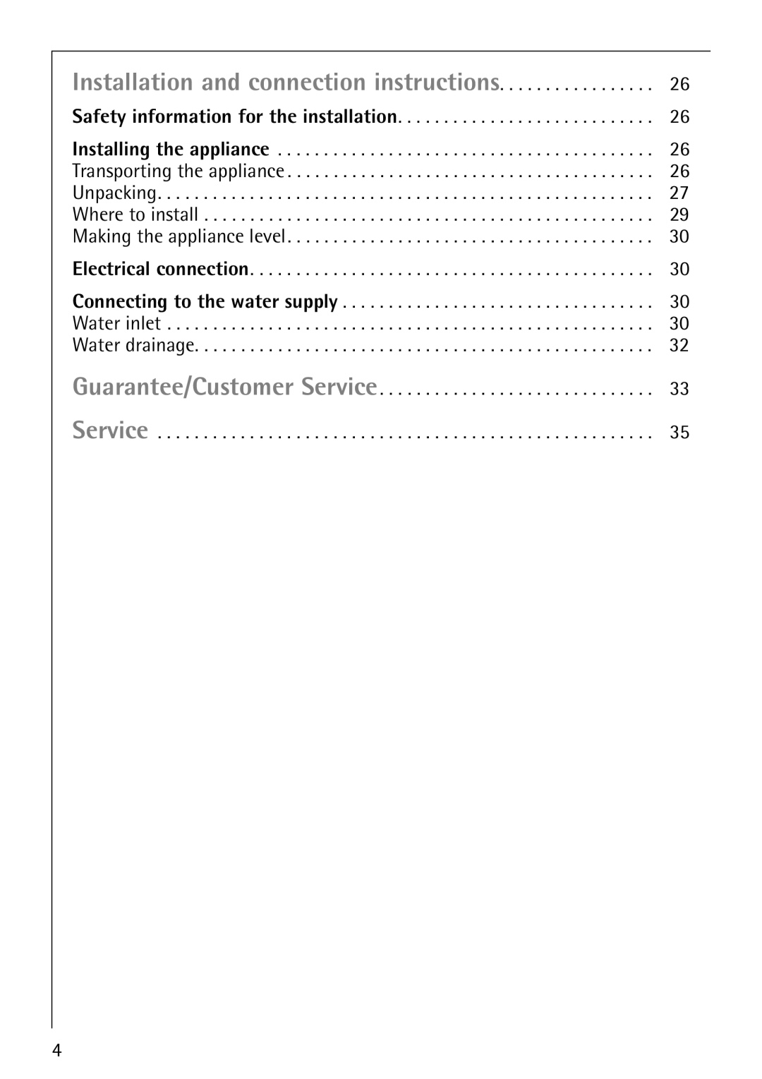 AEG 50612, 50212 manual Installation and connection instructions 