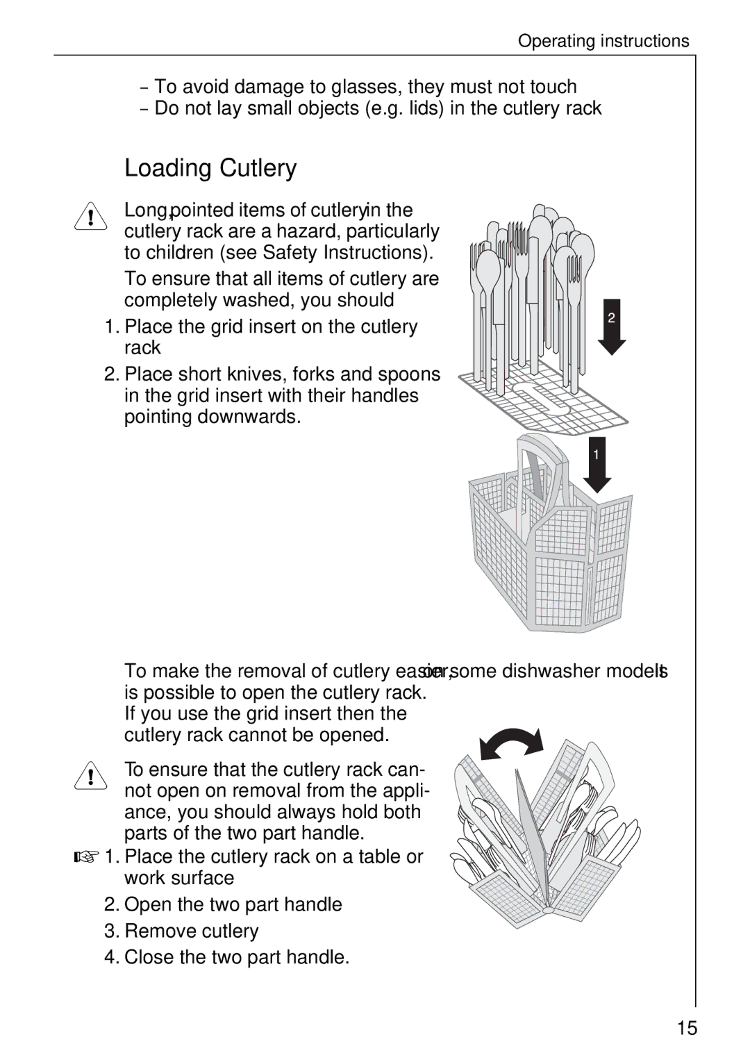 AEG 5071 manual Loading Cutlery 